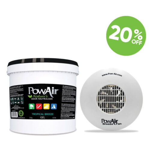 PowAir Breeze Fan Bundle neutralises indoor smells by eliminating smells in large spaces effectively