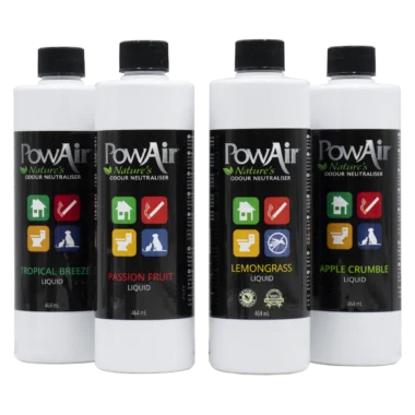 Use PowAir Liquid as a natural home fragrance for simple household odour elimination and pet smell removal