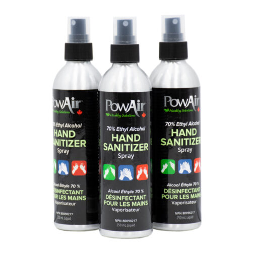 PowAir Hand Sanitiser suitable for use in dog grooming salons and loved by dog walkers