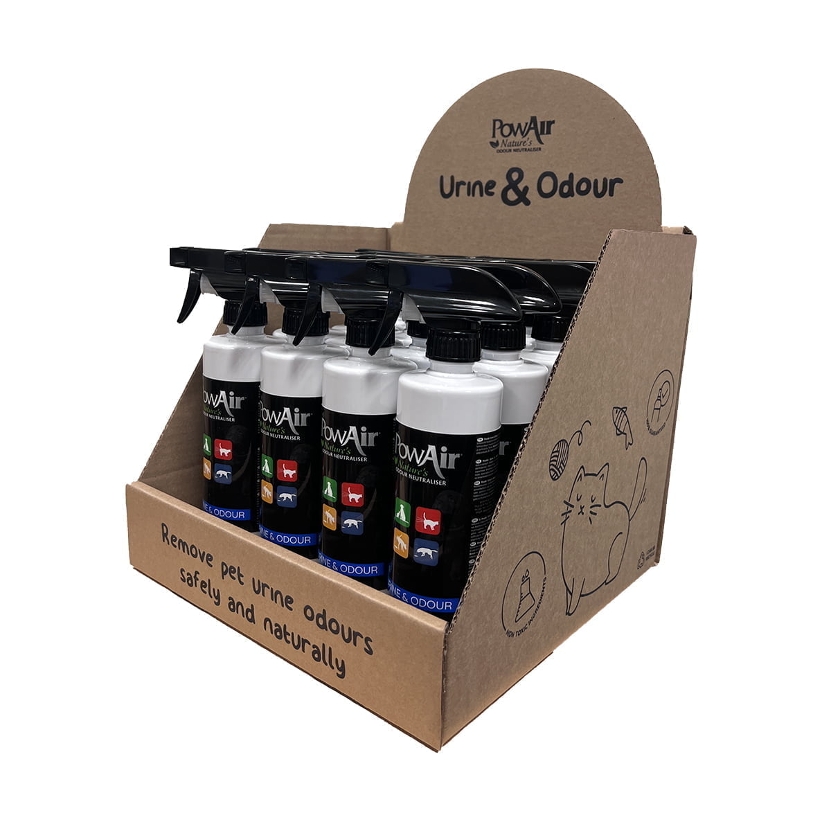 PowAir Urine & Odour Counter Display Pack