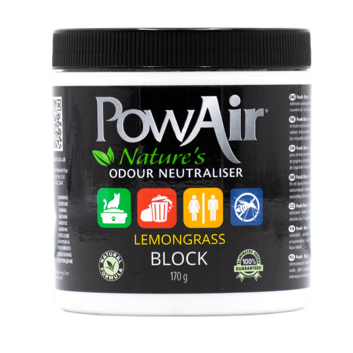 PowAir Odour Neutraliser Lemongrass Block 170g 1200px-100