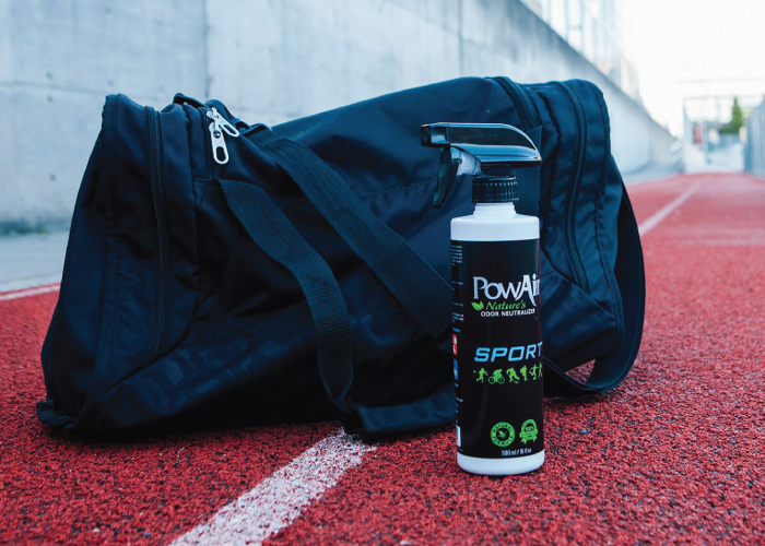 Where to use PowAir Sport sweat stain and odour eliminator