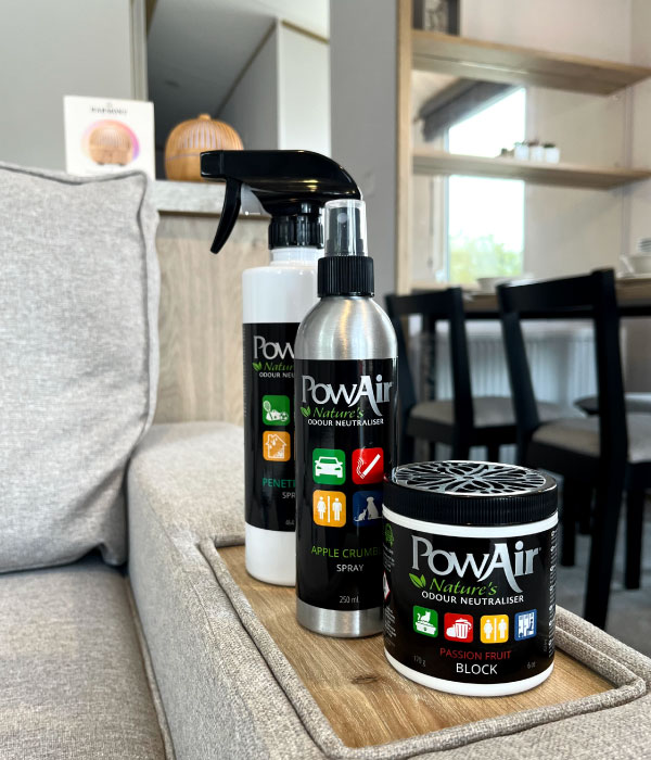 PowAir is a pet safe odour removal range and natural odour neutraliser product