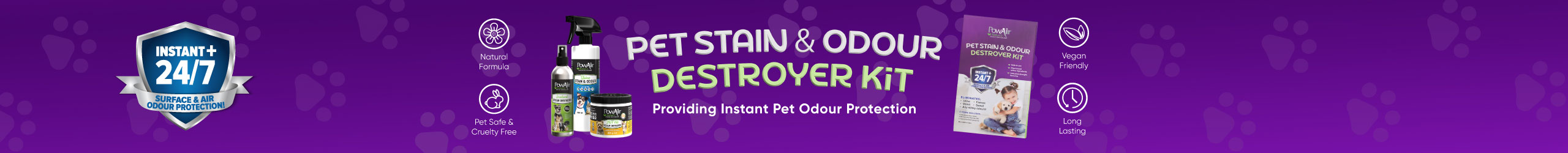 PowAir Pet Stain & Odour Destroyer Kit