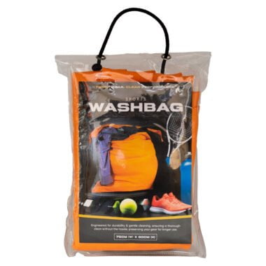 PowAir Sport Wash Bag works to clean stinky shoes and workout equipment