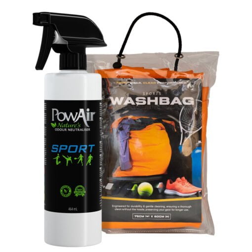 Neutralise musty sweat smells and clean stinky shoes and gym equipment with PowAir's Sport Odour Control Bundle