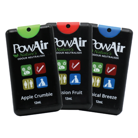 PowAir Spray Cards are a gym bag essential for eliminating sweat odours on the go